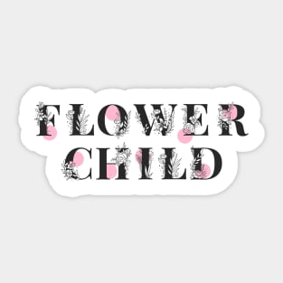 Pink Flower Child Sticker